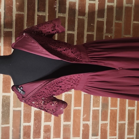 Lulus Lace Fit And Flare Dress, Size Medium - Picture 7 of 8